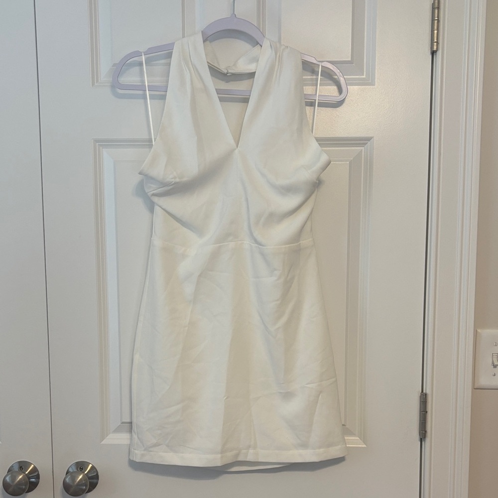 TCEC White Halter Dress